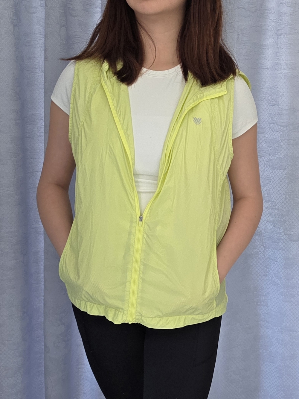Light Lime Lightweight Zip-Up Vest